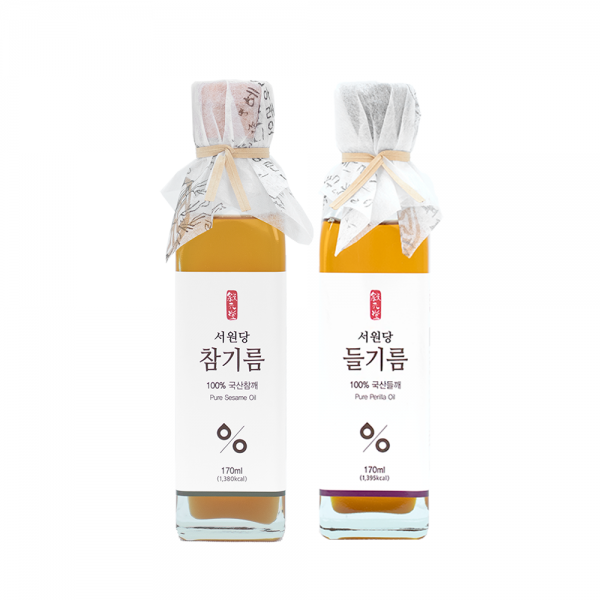 강원더몰,[라이브특가] 서원당 참기름170ml+들기름 170ml