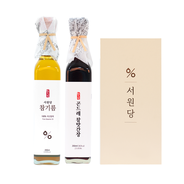 강원더몰,서원당 선물세트 선 (참기름 250ml+곤드레참맛 간장 250ml)